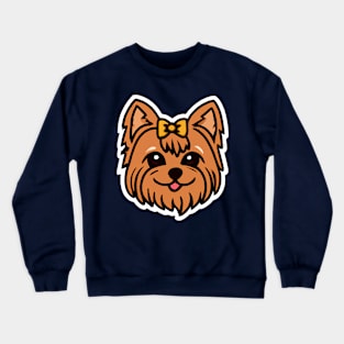 Kawaii Yorkshire Terrier Dog Lover Yorkie Retro Crewneck Sweatshirt